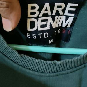 Bare Denim Men Green Sweatshirt