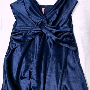 Blue Satin Dress