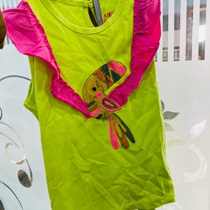 Neon😍 Embellished Top For Girld