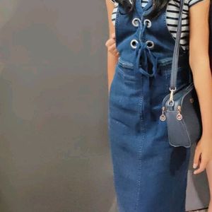 Denim Bodycon Midi Dress