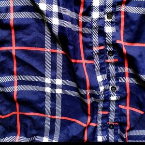 Enchanted Drapes Blue Red Check Women's Shirts