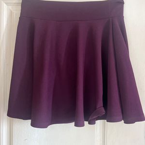 Maroon Flared Skirt with inbuilt shorts