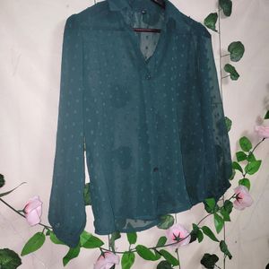 GREEN Colour Shear Shirt