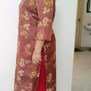 Floral Brown Kurti