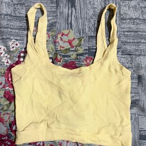 Pastel Yellow Crop Top💛