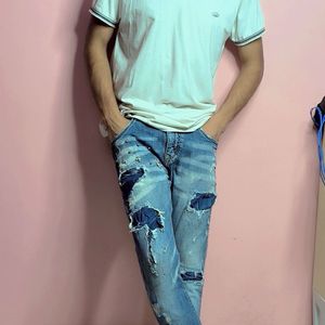 side stone denim jeans 👖 for men