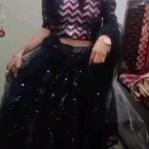 🖤 Black  Mirror Heavy Lehnga Choli