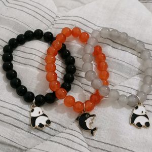 Glass Bead With Charms Bracelets