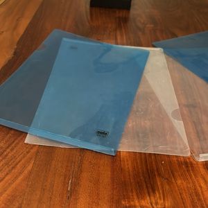 4 Folders Transparent 2 Blue ,2 White