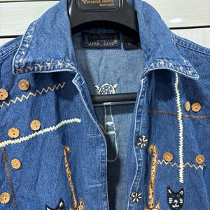 Printed  Denim Jacket