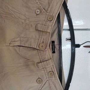 Beige Cotton Shorts