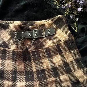 Price Drop Korean Design Checkered Skirt