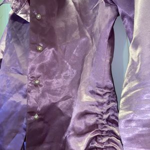 Lavender Satin Shrug