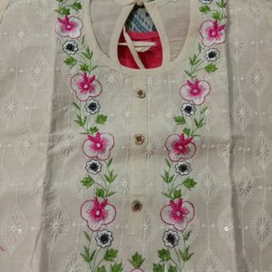 Pure Cotton Chikon Kurti