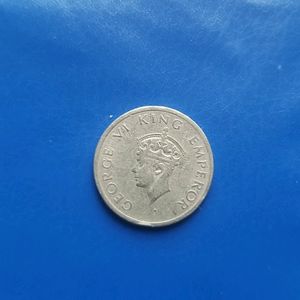 1946 Antique Half Rupee Coin