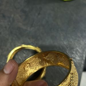 Gold Plated Bangles (Kada)