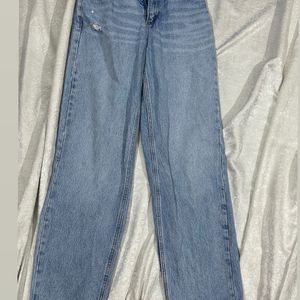 Hot Sky Blue Wide Leg Jeans