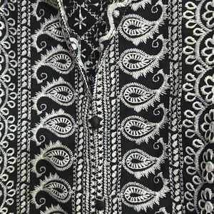 Black Chikankari Kurta