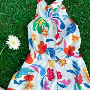 Pinteresty Halterneck Neck Maxi Floral Dress