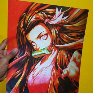 New Demon Slayer Tanjirou Nezuko & Muzan 3d Poster