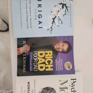 Ikigai+ Atomic Habits+ Money + Rich Dad Book