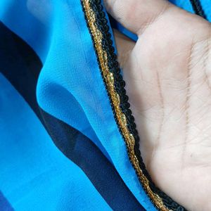 Georgeus Sky Blue Saree 🩵💙🥻