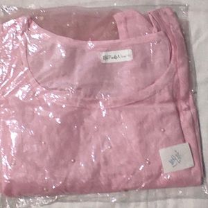 Women Pink Net Crop Top