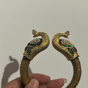 Peacock Gold Press Bracelet