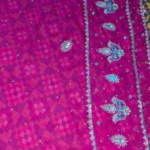 Fancy Hand Work Stone Saree