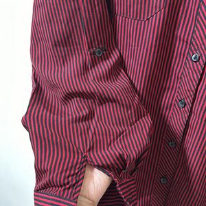 Pintrest Korean Oversized Maroon Shirt