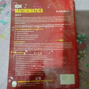 RD Sharma Math ICSE Class 10 Book