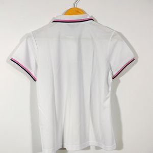 White Polo Collar T Shirt (Women's)