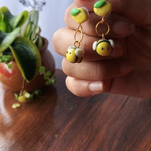 Lemon Bee Earrings/studs