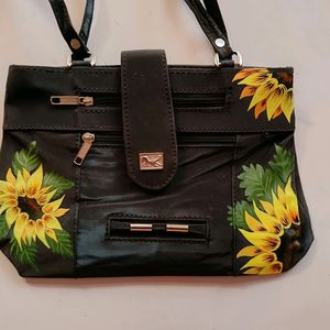 Handpainted Sunflower Purse