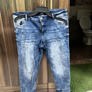 New Nuon Reliance Trends Blue Ripped Jeans