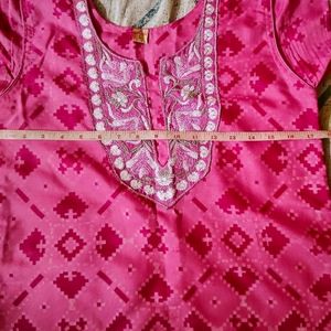 Hot Pink Kurta For Clearance Sale