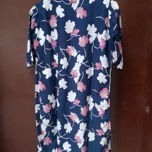 Floral Short Kurti With Belt