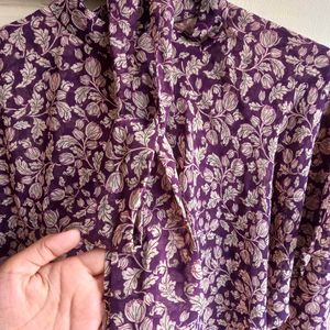 Mauve Printed Fashionable Top