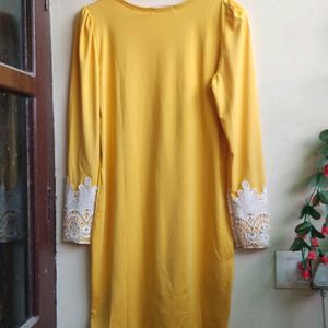 Beautiful Yellow Embroidered Dress