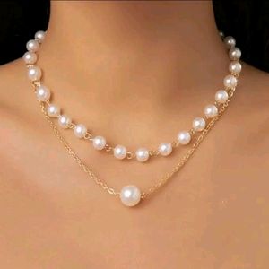 Double Layered Pearl Necklace