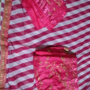 Pink Lehanga With Lehriya Dupatta