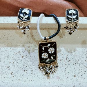 Floral Enamel Jewelry Set