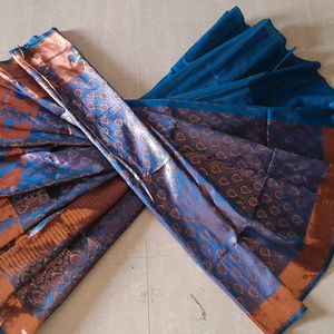 Cotton Silk Saree with Traditional Katpadhar