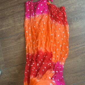 Bandhani Print Crepe Duppatta- Brand New Condition