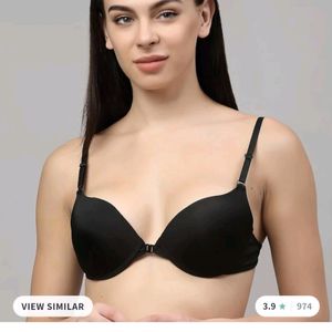 Black Pushup Bra- Front Closure