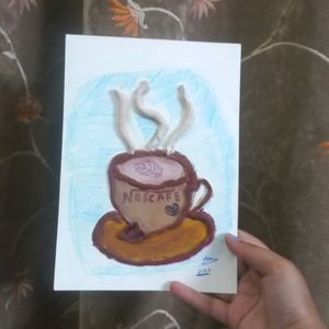 Nescafe Coffe Cup Artwork With Clay