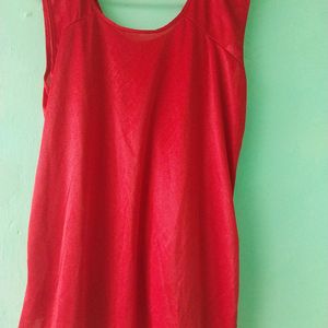 Hot Red 2 Pcs Night Dress