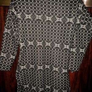 Black Woolen Kurta