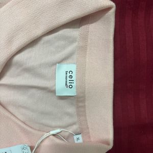 NEW Celio Men Pink Solid Polo Collared T-shirt