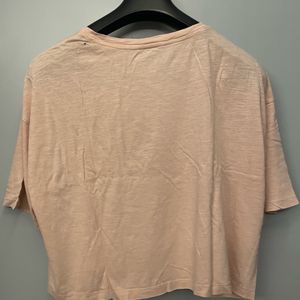 Almost New Pink Nude Crop Tshirt